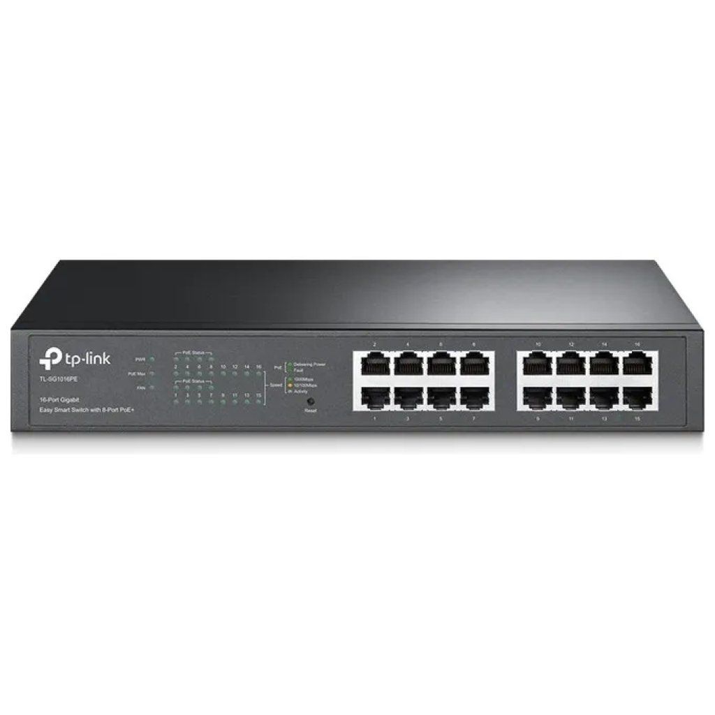 TP-Link TL-SG1016PE Switch Gigabit Easy Smart 16 porte con 8 PoE+