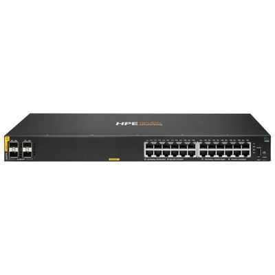 HPE Aruba Networking CX 6100 JL677A Switch PoE+ 24 porte Gigabit, 4 SFP+ 10G, 370 W HPE Aruba Networking CX 6100 JL677A Switch PoE+ 24 porte Gigabit, 4 SFP+ 10G, 370 W