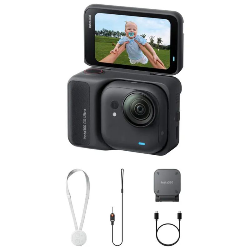 Insta360 GO Ultra – Fotocamera Sportiva 4K 60 fps, Nera