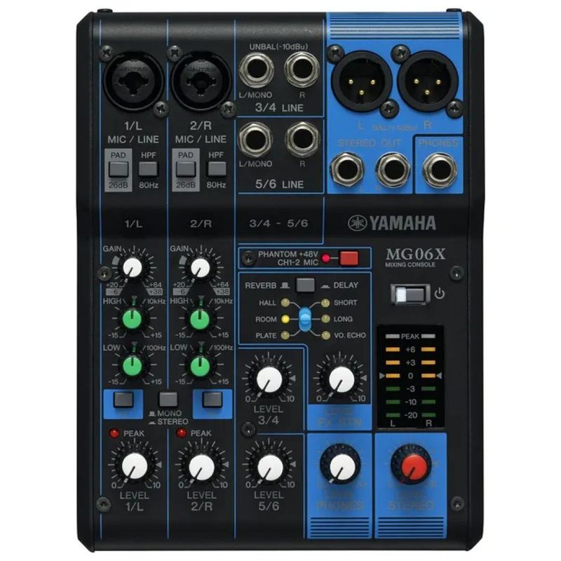 Yamaha MG06X Mixer Analogico a 6 Canali con Effetti SPX