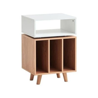 NorStone Stockholm 700 Mobile Hi-Fi per Giradischi e Vinili Bianco e Rovere Chiaro