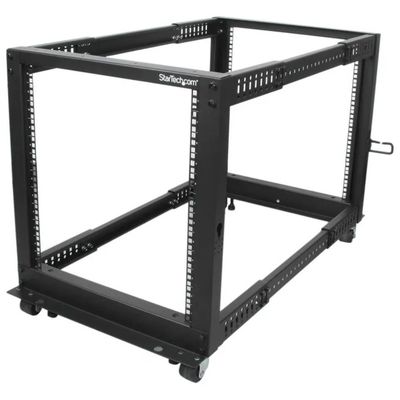 StarTech.com 4POSTRACK12U Server Rack a 4 Montanti 12U Open Frame Profondita' Regolabile 56 101 7 cm con Ruote