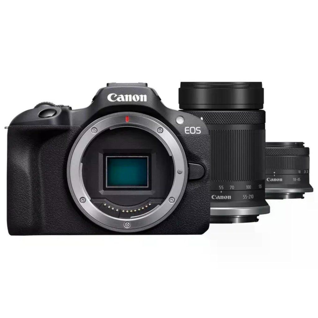 Canon EOS R100 Mirrorless con RF-S 18-45mm e RF-S 55-210mm