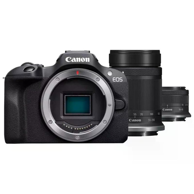 Canon EOS R100 Mirrorless con RF-S 18-45mm e RF-S 55-210mm