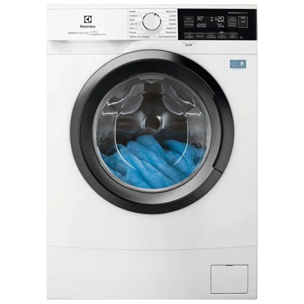 Electrolux EW6S327A SensiCare 600 Lavatrice Slim 7 kg, 1200 giri, Classe A, Vapore, Bianca Electrolux EW6S327A SensiCare 600 Lavatrice Slim 7 kg, 1200 giri, Classe A, Vapore, Bianca