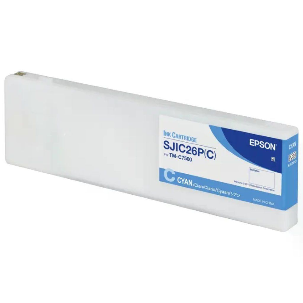 Epson SJIC26P(C) – Cartuccia d'inchiostro ciano per ColorWorks C7500 Epson SJIC26P(C) – Cartuccia d'inchiostro ciano per ColorWorks C7500