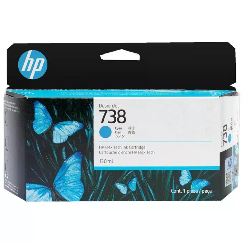 HP DesignJet 738 Cartuccia d'inchiostro Ciano 130 ml HP DesignJet 738 Cartuccia d'inchiostro Ciano 130 ml