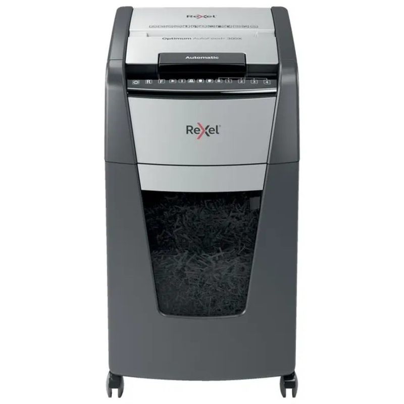 Rexel Optimum AutoFeed+ 300X Distruggidocumenti P-4, 300 fogli, 60 L