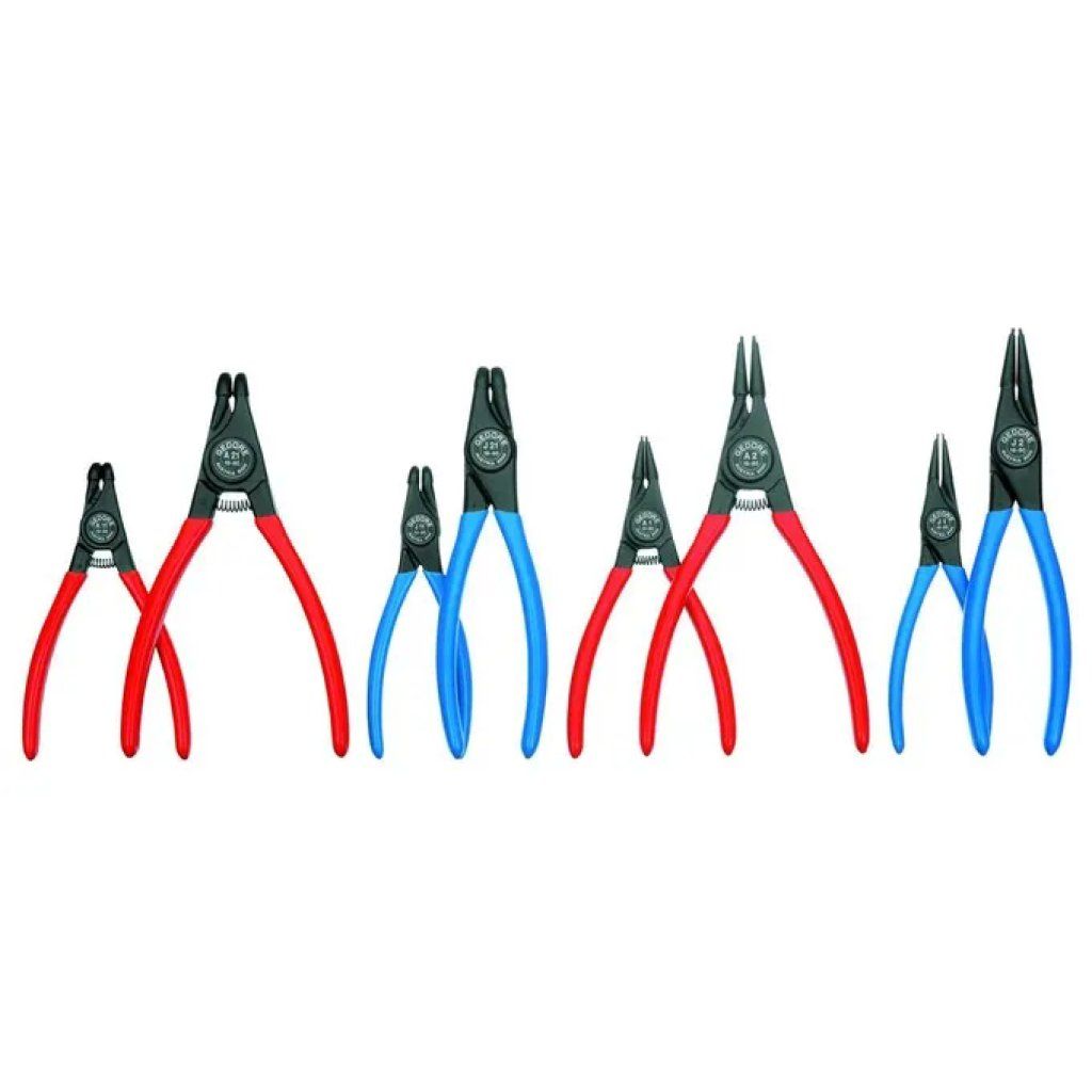 GEDORE S 8008 – Set di 8 pinze per anelli di sicurezza GEDORE S 8008 – Set di 8 pinze per anelli di sicurezza