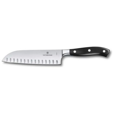 Victorinox Grand Maître Coltello Santoku Fluted 17 cm Nero Victorinox Grand Maître Coltello Santoku Fluted 17 cm Nero