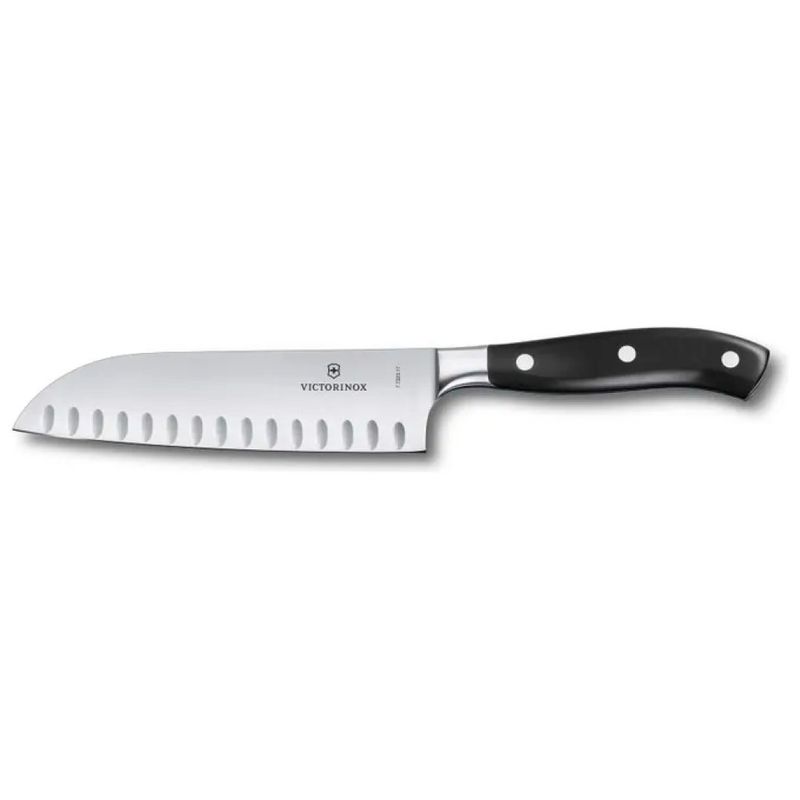 Victorinox Grand Maître Coltello Santoku Fluted 17 cm Nero