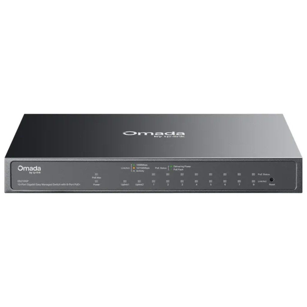 TP-Link ES210GP Switch gestito Gigabit a 10 porte con 8 PoE+