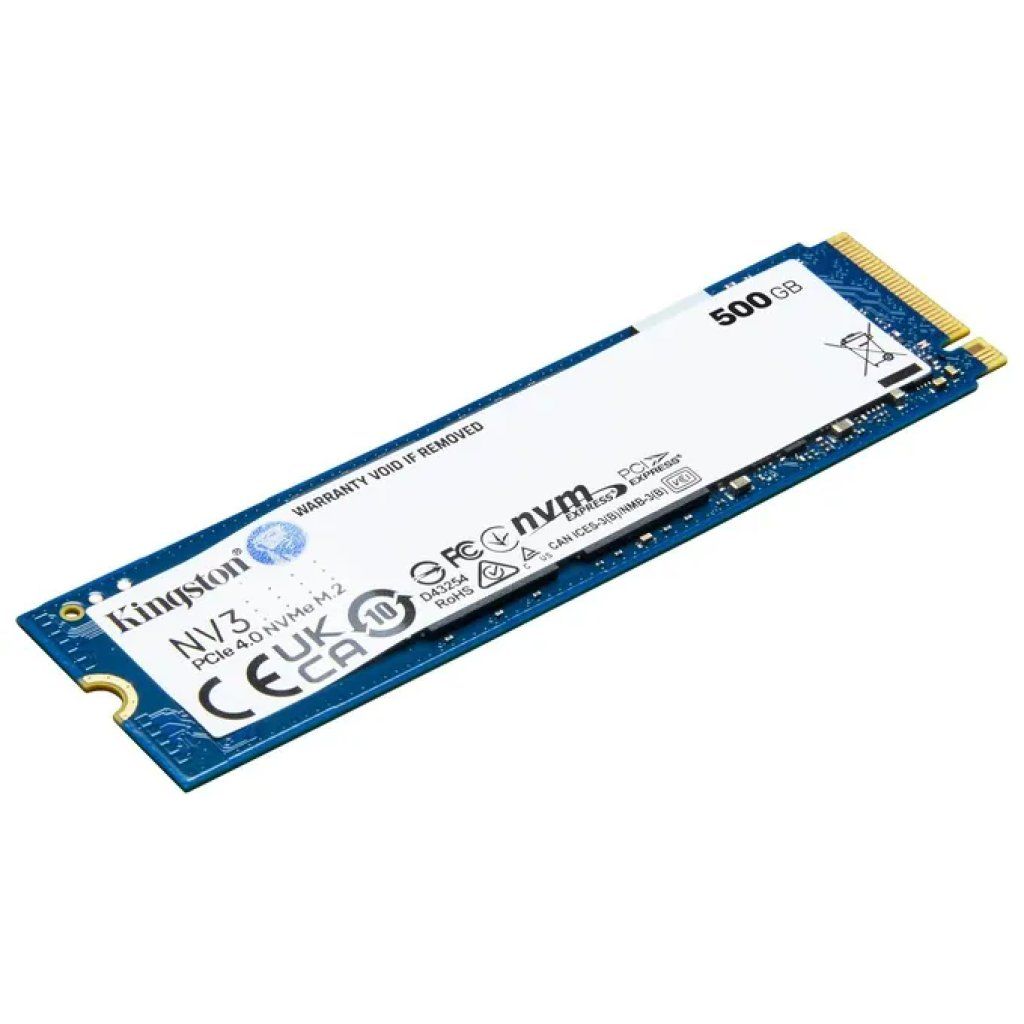 Kingston NV3 SSD NVMe PCIe 4.0 M.2 2280 da 500 GB Kingston NV3 SSD NVMe PCIe 4.0 M.2 2280 da 500 GB