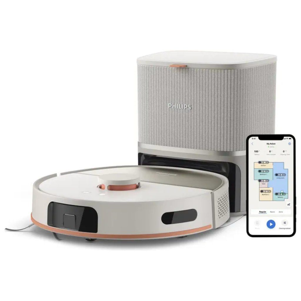 Philips HomeRun Serie 5000 XU5100/20 Robot Aspirapolvere e Lavapavimenti Philips HomeRun Serie 5000 XU5100/20 Robot Aspirapolvere e Lavapavimenti