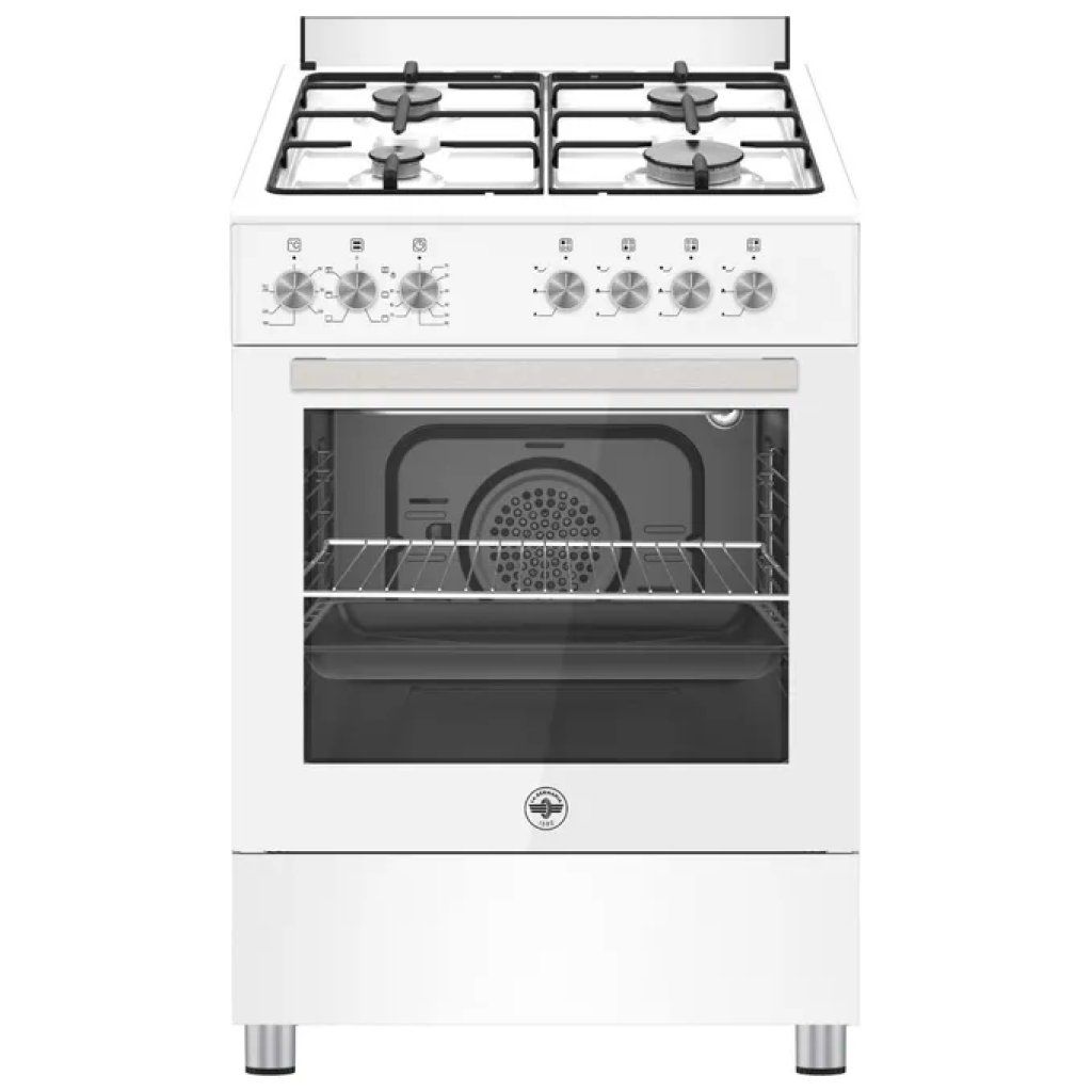 Bertazzoni La Germania SE664EB/24 Cucina a Gas con Forno Elettrico, 4 Fuochi, 60 L, Bianca Bertazzoni La Germania SE664EB/24 Cucina a Gas con Forno Elettrico, 4 Fuochi, 60 L, Bianca