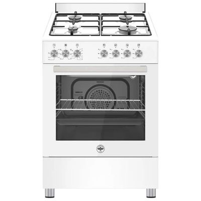Bertazzoni La Germania SE664EB/24 Cucina a Gas con Forno Elettrico, 4 Fuochi, 60 L, Bianca Bertazzoni La Germania SE664EB/24 Cucina a Gas con Forno Elettrico, 4 Fuochi, 60 L, Bianca