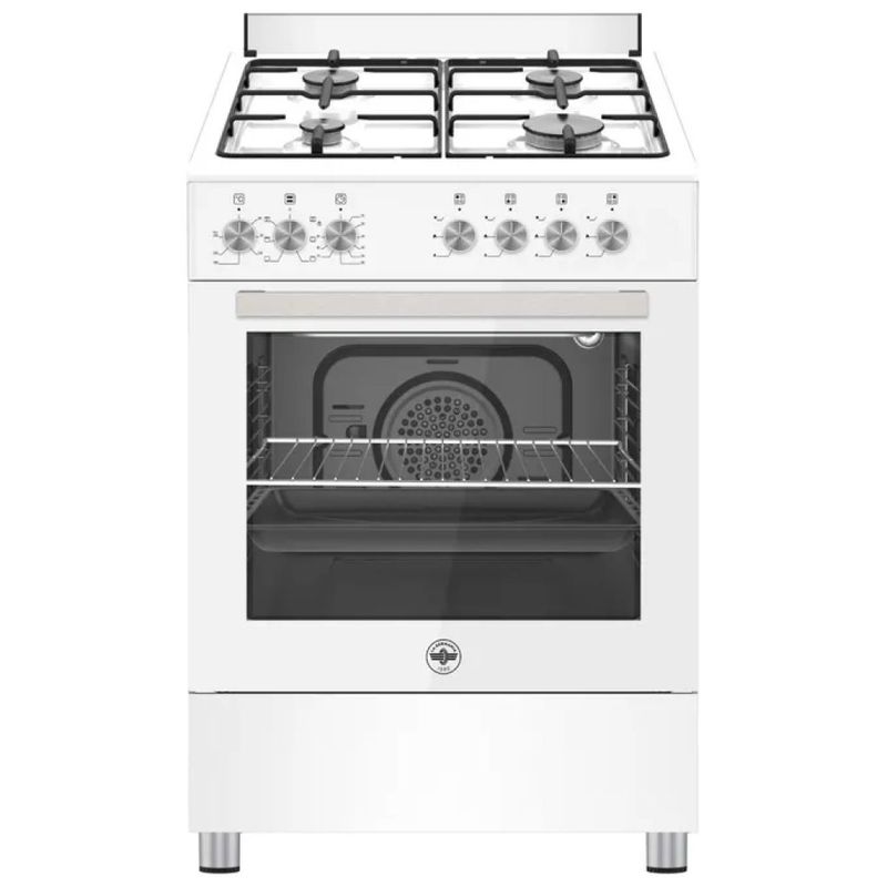Bertazzoni La Germania SE664EB/24 Cucina a Gas con Forno Elettrico, 4 Fuochi, 60 L, Bianca