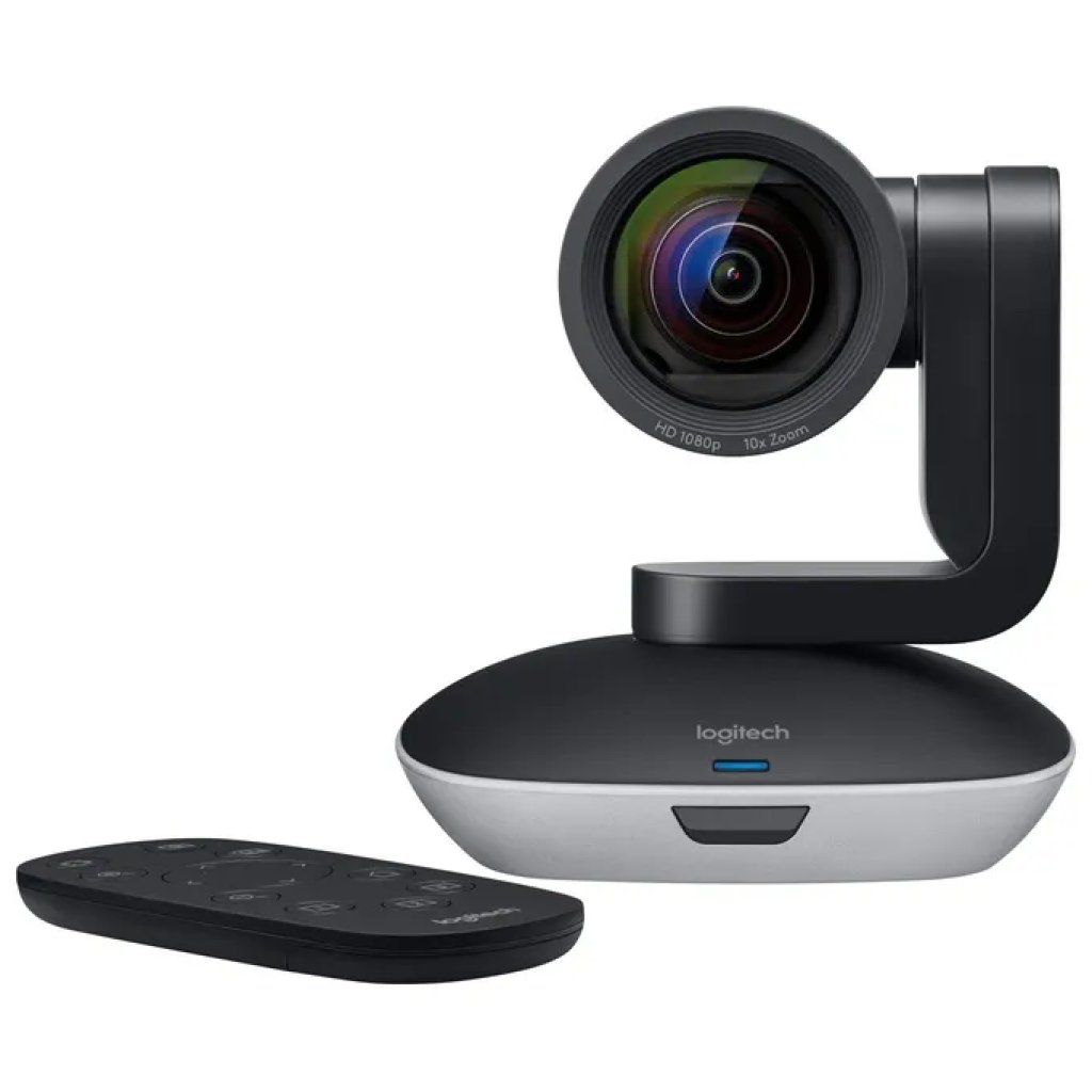 Logitech PTZ Pro 2 – Videocamera per videoconferenze Full HD 1080p, zoom 10x, nera