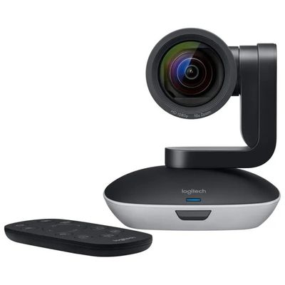 Logitech PTZ Pro 2 – Videocamera per videoconferenze Full HD 1080p, zoom 10x, nera