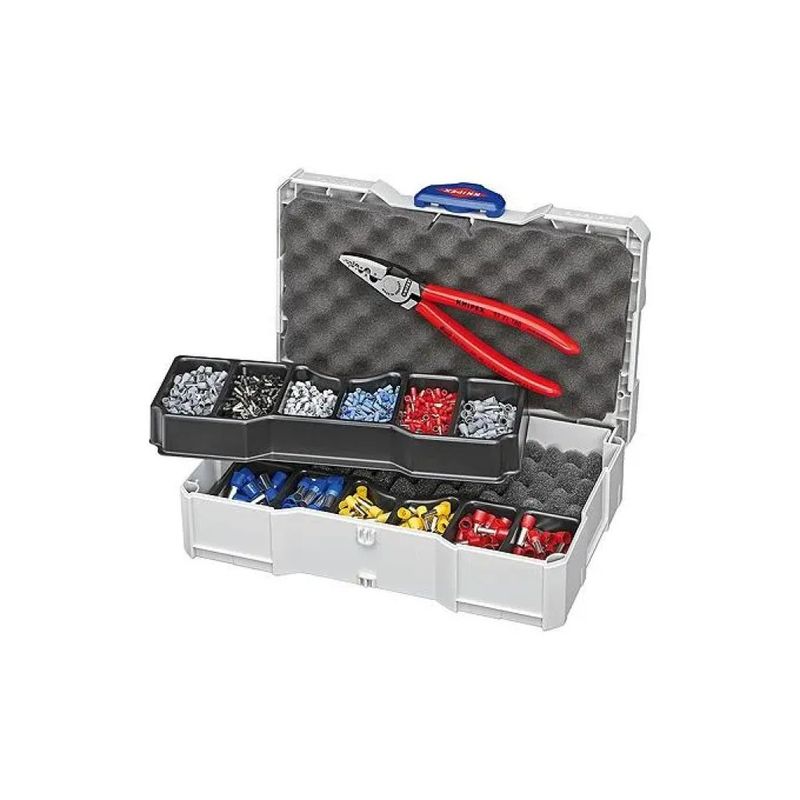 KNIPEX 97 90 06 – Kit capicorda con pinza crimpatrice, 1191 pezzi