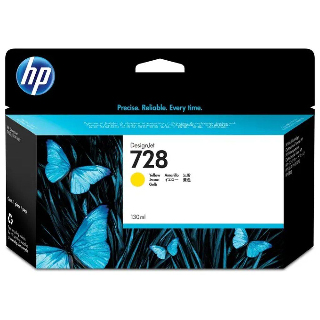 HP Cartuccia originale HP 728 giallo 130 ml per DesignJet T730/T830 HP Cartuccia originale HP 728 giallo 130 ml per DesignJet T730/T830