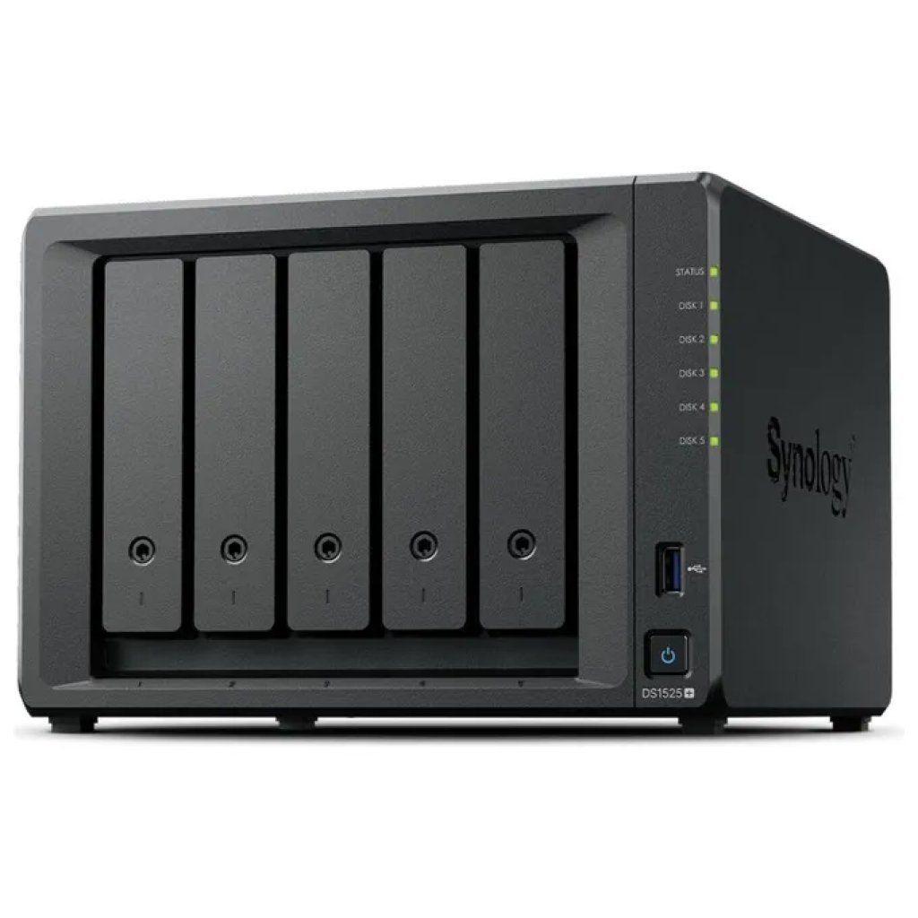 Synology DiskStation DS1525+ NAS a 5 alloggiamenti Synology DiskStation DS1525+ NAS a 5 alloggiamenti
