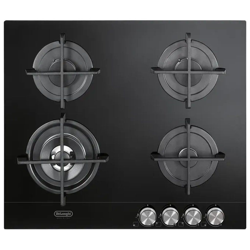 DELONGHI De’Longhi NSL460N Piano Cottura a Gas 60 cm Nero DELONGHI De’Longhi NSL460N Piano Cottura a Gas 60 cm Nero