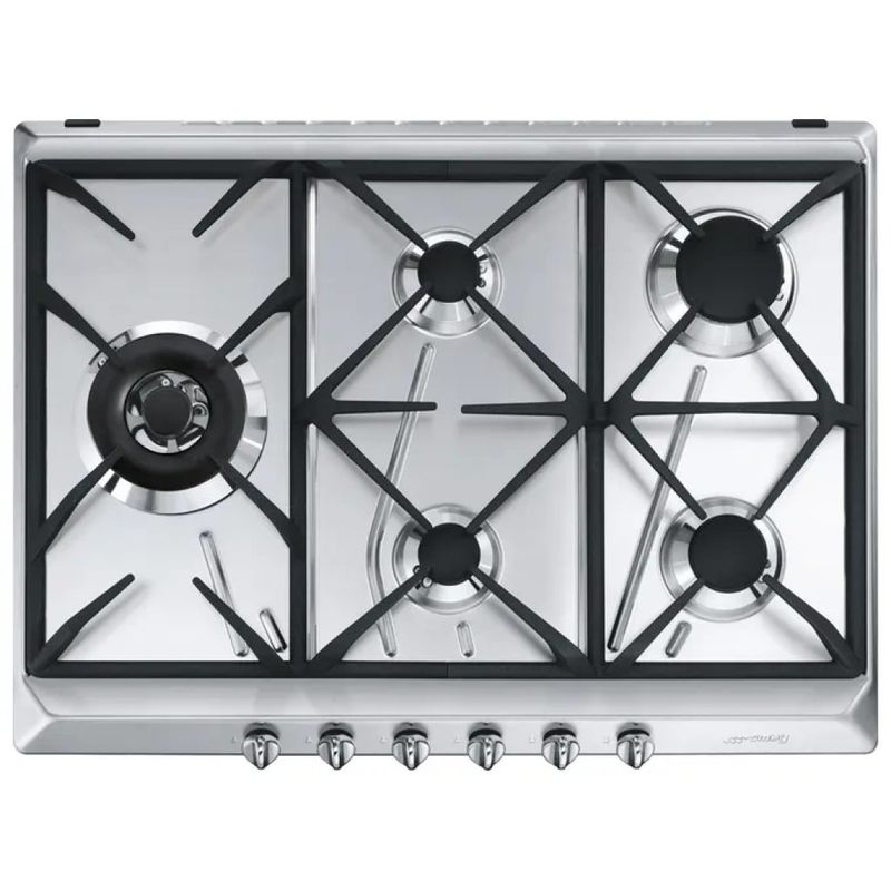 SMEG SRV575GH5 Piano cottura a gas 70 cm, 5 fuochi, inox