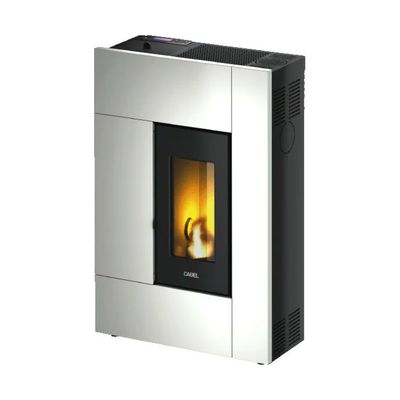 Cadel Spirit 5 Stufa a Pellet 5 kW – Grigio, Rosso e Bianco