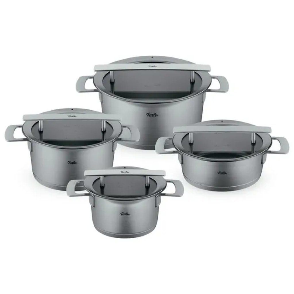 Fissler Phi Collection – Set di pentole 4 pezzi in acciaio inox con coperchi in vetro