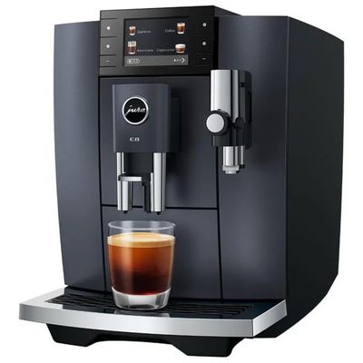 JURA E8 Cosmic Black – Macchina da caffè automatica, 27 bevande, Wi-Fi