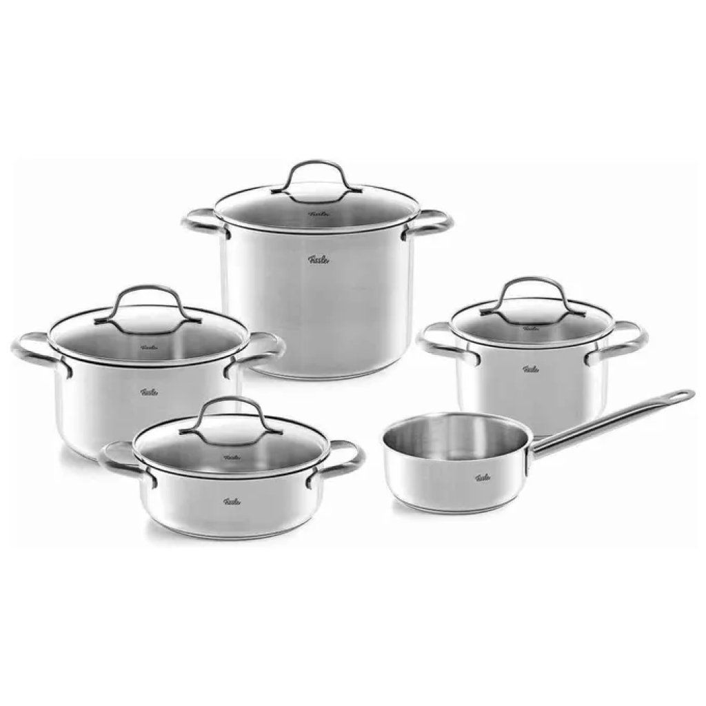 Fissler San Francisco Set di pentole in acciaio inox, 5 pezzi