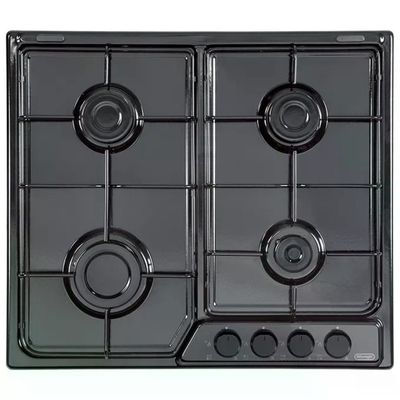 DELONGHI De’Longhi FFN 46 ASV Piano Cottura a Gas da Incasso 58 cm, Nero, 4 Fuochi