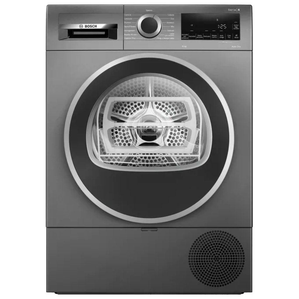 Bosch Serie 6 WQG243DRII Asciugatrice a Pompa di Calore 9 kg Antracite Bosch Serie 6 WQG243DRII Asciugatrice a Pompa di Calore 9 kg Antracite