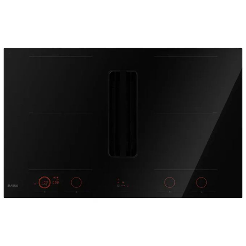 ASKO HIHD854GF Piano Cottura a Induzione con Cappa Integrata, 83 cm, 4 Zone, Nero