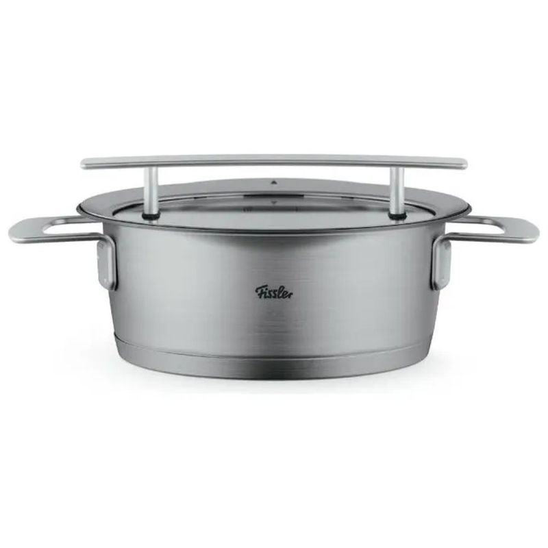 Fissler Phi Collection – Casseruola bassa 20 cm con coperchio in vetro, 2,3 L