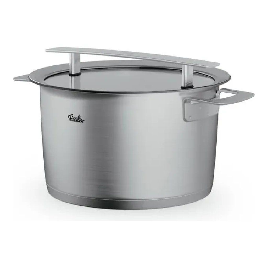Fissler Phi Collection Pentola Alta 24 cm, 6,5 L con Coperchio in Vetro