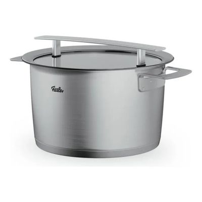 Fissler Phi Collection Pentola Alta 24 cm, 6,5 L con Coperchio in Vetro Fissler Phi Collection Pentola Alta 24 cm, 6,5 L con Coperchio in Vetro