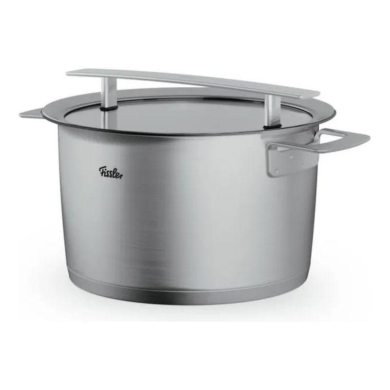 Fissler Phi Collection Pentola Alta 24 cm, 6,5 L con Coperchio in Vetro