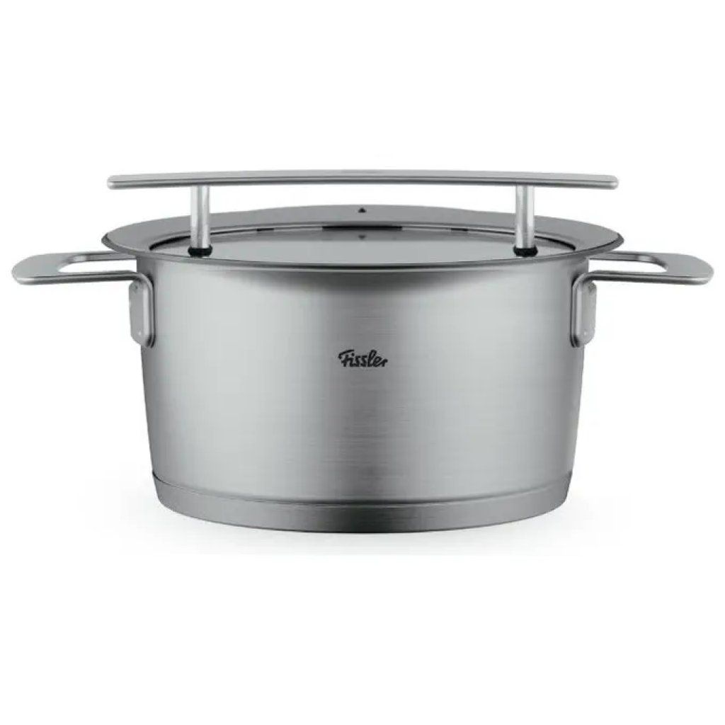 Fissler Phi Collection – Pentola in Acciaio Inox da 20 cm con Coperchio in Vetro, 3,2 L