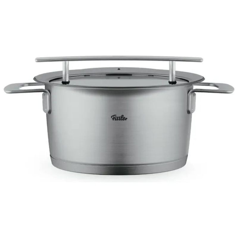 Fissler Phi Collection – Pentola in Acciaio Inox da 20 cm con Coperchio in Vetro, 3,2 L