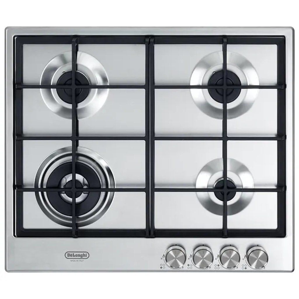 DELONGHI De’Longhi NSL460X Piano Cottura a Gas 60 cm, 4 Fuochi, Inox DELONGHI De’Longhi NSL460X Piano Cottura a Gas 60 cm, 4 Fuochi, Inox