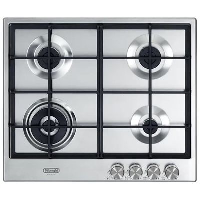 DELONGHI De’Longhi NSL460X Piano Cottura a Gas 60 cm, 4 Fuochi, Inox DELONGHI De’Longhi NSL460X Piano Cottura a Gas 60 cm, 4 Fuochi, Inox
