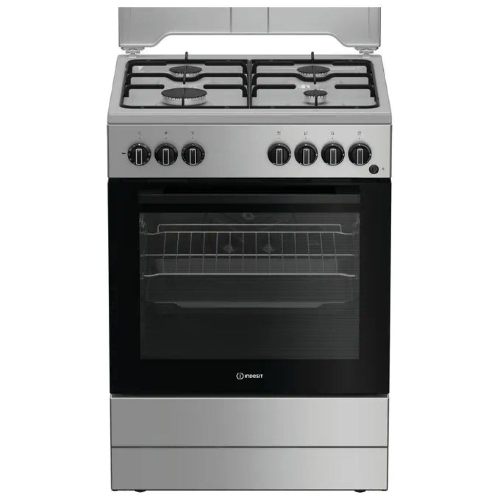 Indesit I6G3PMS Cucina 60x60 cm, 4 Fuochi a Gas, Forno Elettrico 73 L con Grill, Classe A, Acciaio Inox Indesit I6G3PMS Cucina 60x60 cm, 4 Fuochi a Gas, Forno Elettrico 73 L con Grill, Classe A, Acciaio Inox