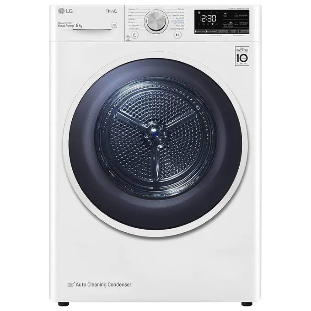 LG Serie X5 RNX5009TWBB Asciugatrice 9 kg a Pompa di Calore, Classe B, Wi-Fi, Bianca LG Serie X5 RNX5009TWBB Asciugatrice 9 kg a Pompa di Calore, Classe B, Wi-Fi, Bianca