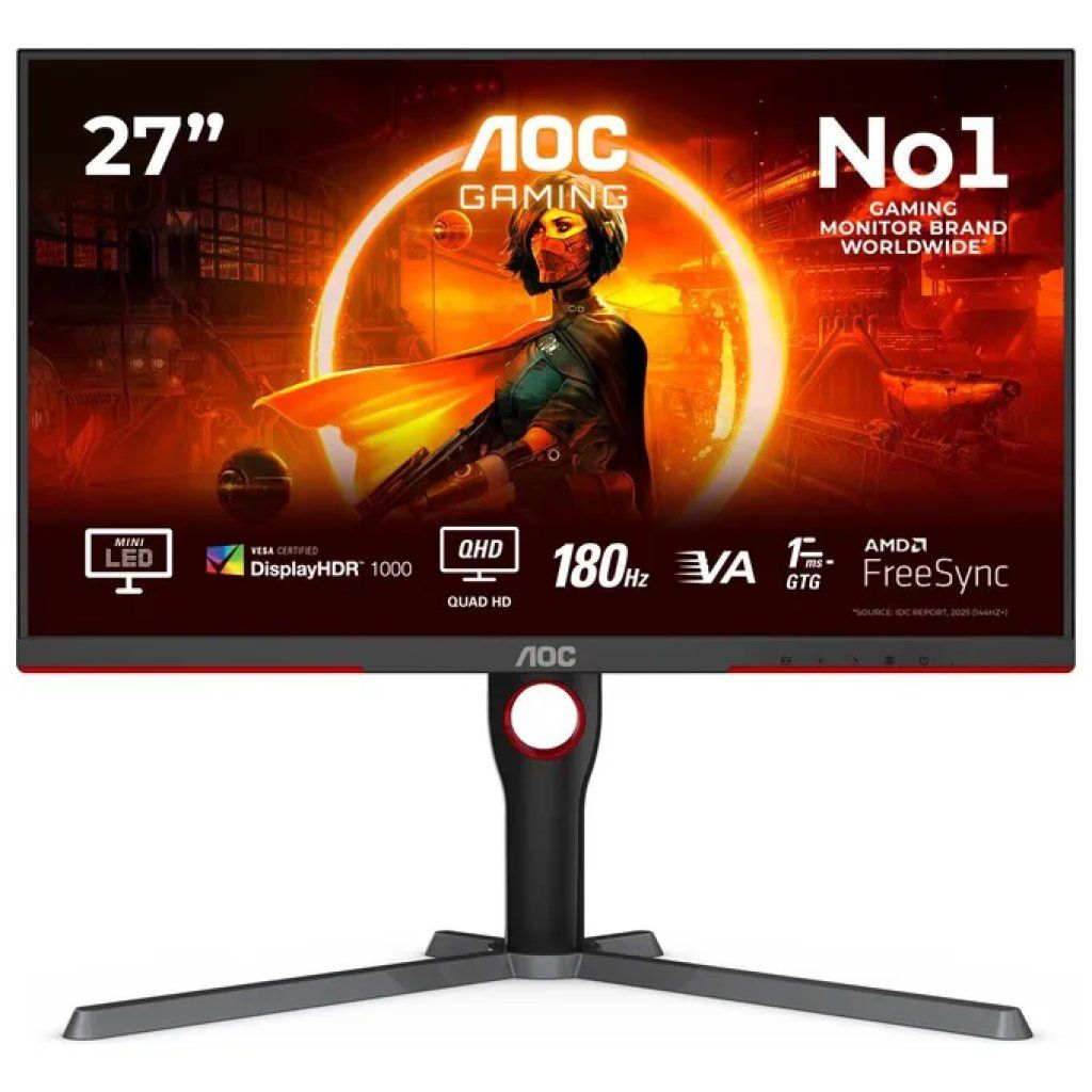 AOC Q27G3XMN-BK G3 Monitor Gaming 27” QHD Mini-LED 180 Hz AOC Q27G3XMN-BK G3 Monitor Gaming 27” QHD Mini-LED 180 Hz