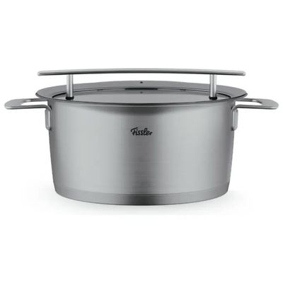Fissler Phi Collection – Pentola inox 24 cm, 5,1 L con coperchio in vetro