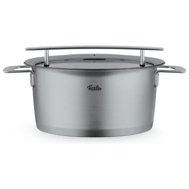 Fissler Phi Collection – Pentola inox 24 cm, 5,1 L con coperchio in vetro
