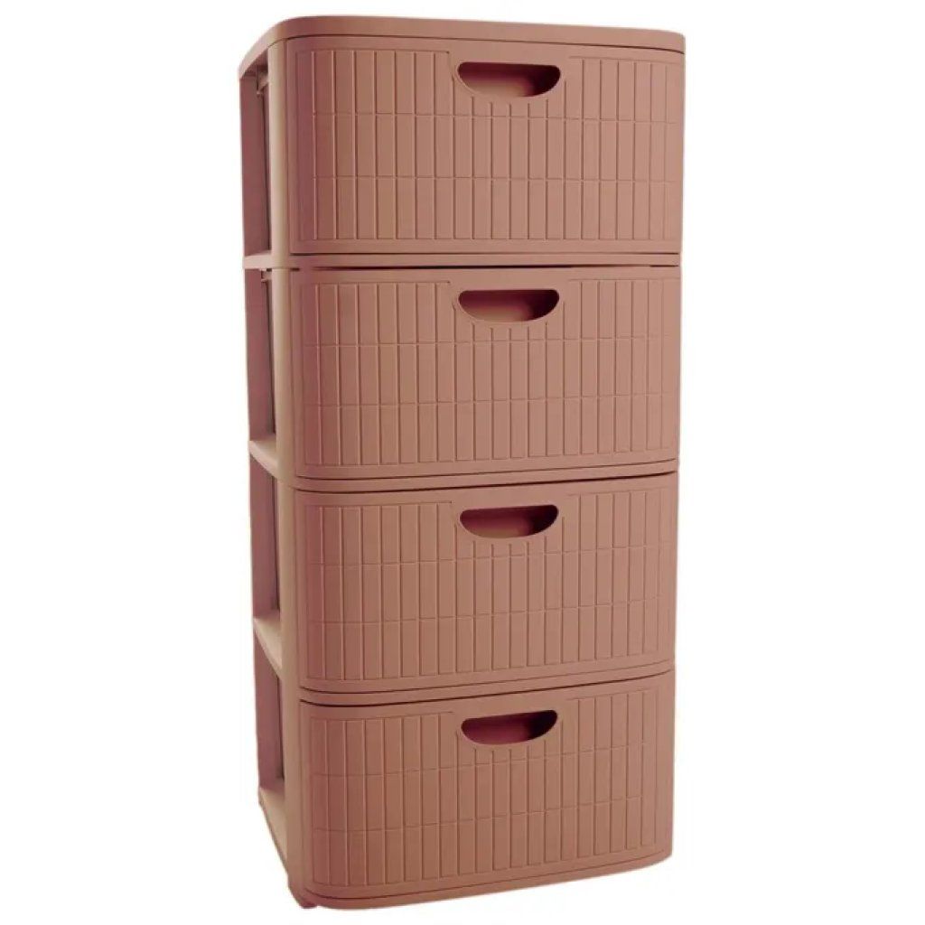 Stefanplast Domus cassettiera 4 cassetti con ruote e piedini, Mocha Mousse Stefanplast Domus cassettiera 4 cassetti con ruote e piedini, Mocha Mousse