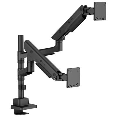 ICY BOX IB-MS702-T – Supporto da Scrivania per 2 Monitor fino a 57", Nero
